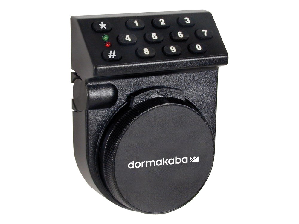 Kaba Auditcon 52 keypad above a dial