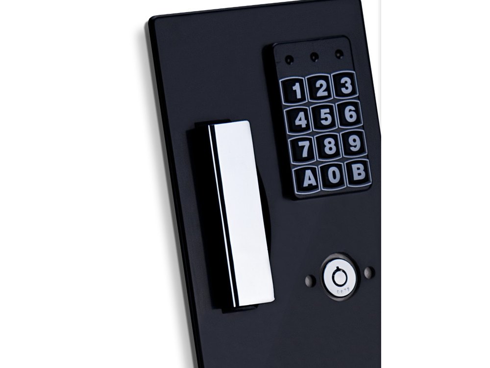 Mesa MAWS2113E wall safe door with a keypad and handle