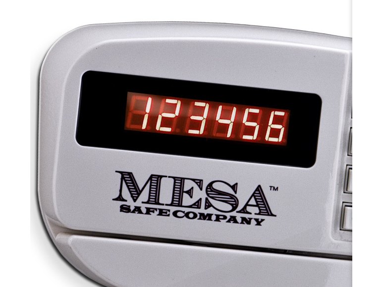 Mesa MH hotel safe lock with a red number display