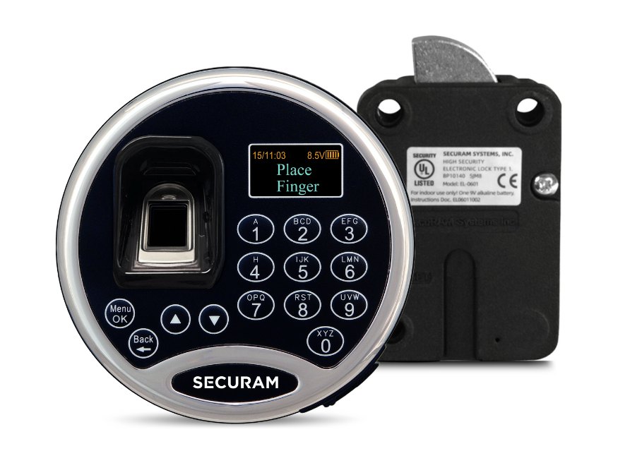 Securam ScanLogic D fingerprint keypad with a screen