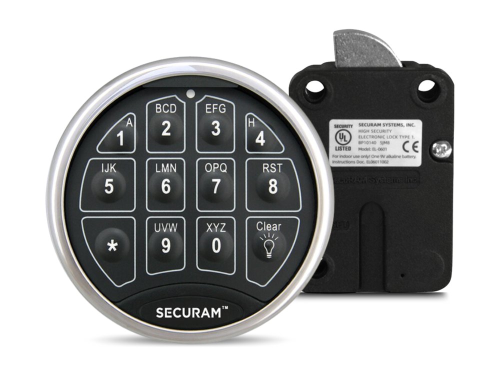 Securam SafeLogic TopLit keypad and lock body