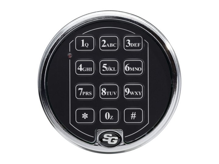 Sargent & Greenleaf 6120 keypad, satin chrome